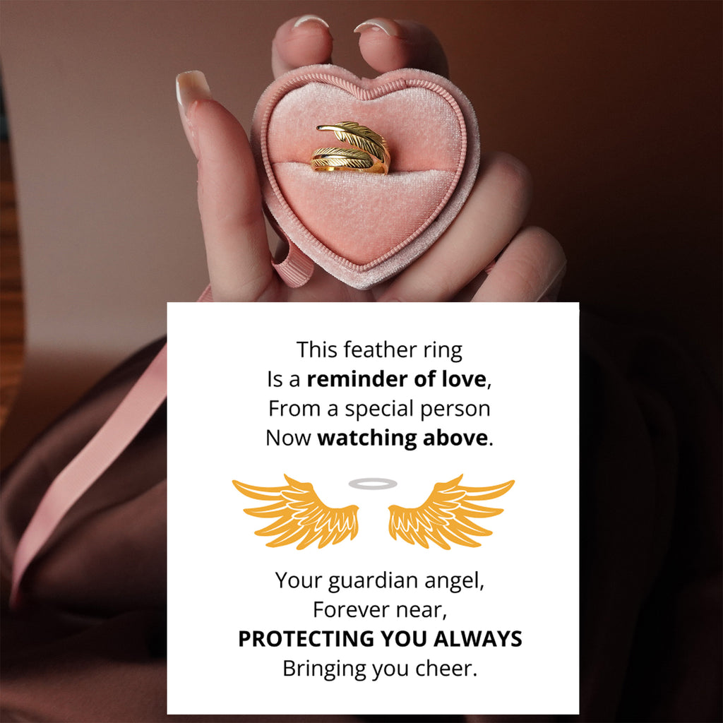 A Guardian Angel Above - Feather Ring