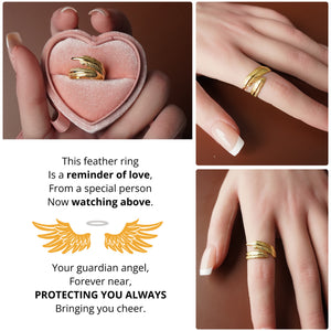 A Guardian Angel Above - Feather Ring