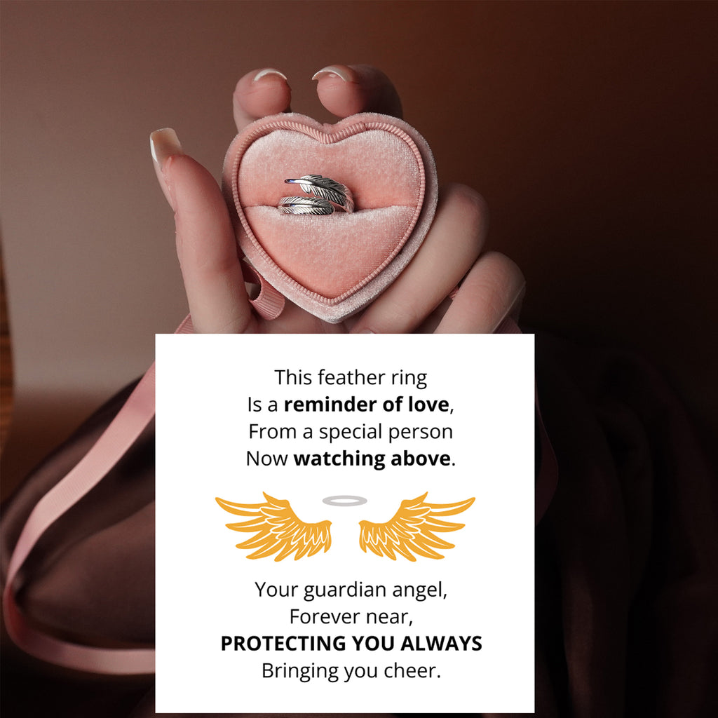 A Guardian Angel Above - Feather Ring