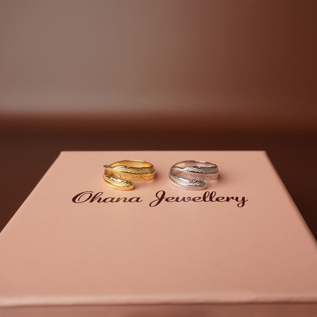A Guardian Angel Above - Feather Ring
