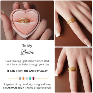 To My Best Friend - Tri Band Infinity Fidget Ring