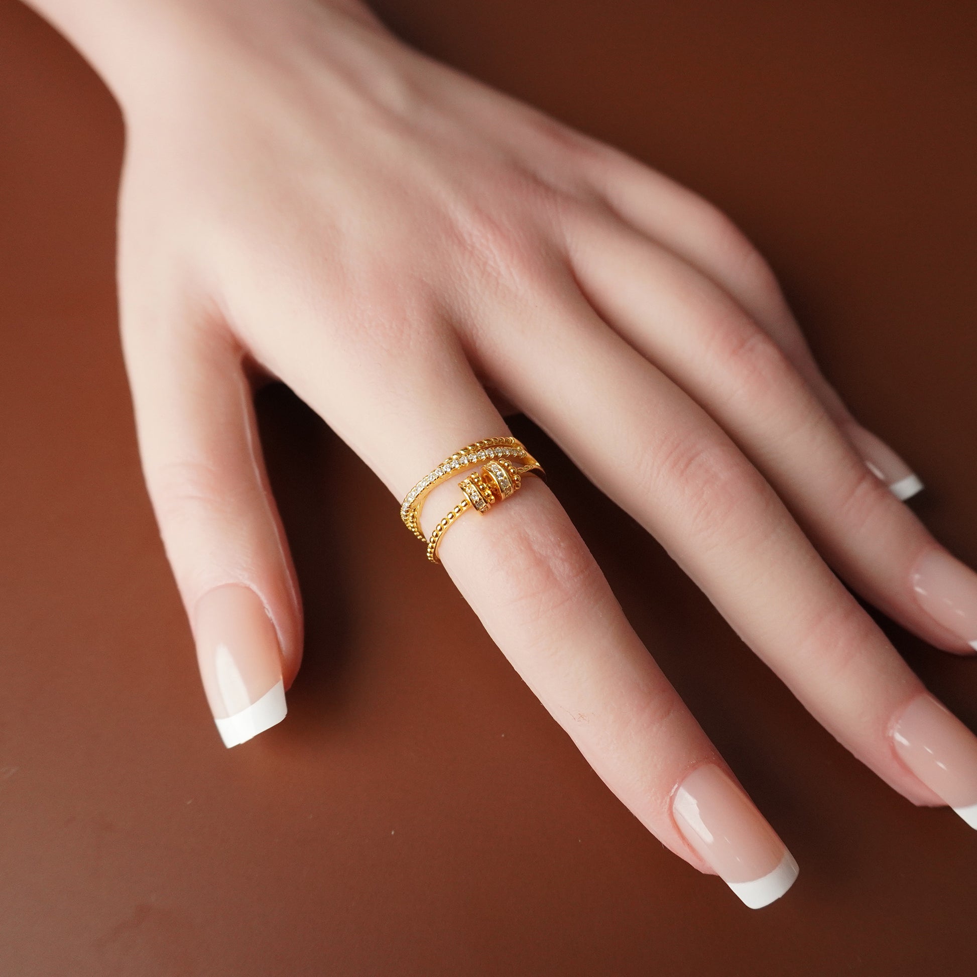 To My Grand Daughter - Tri Band Infinity Fidget Ring