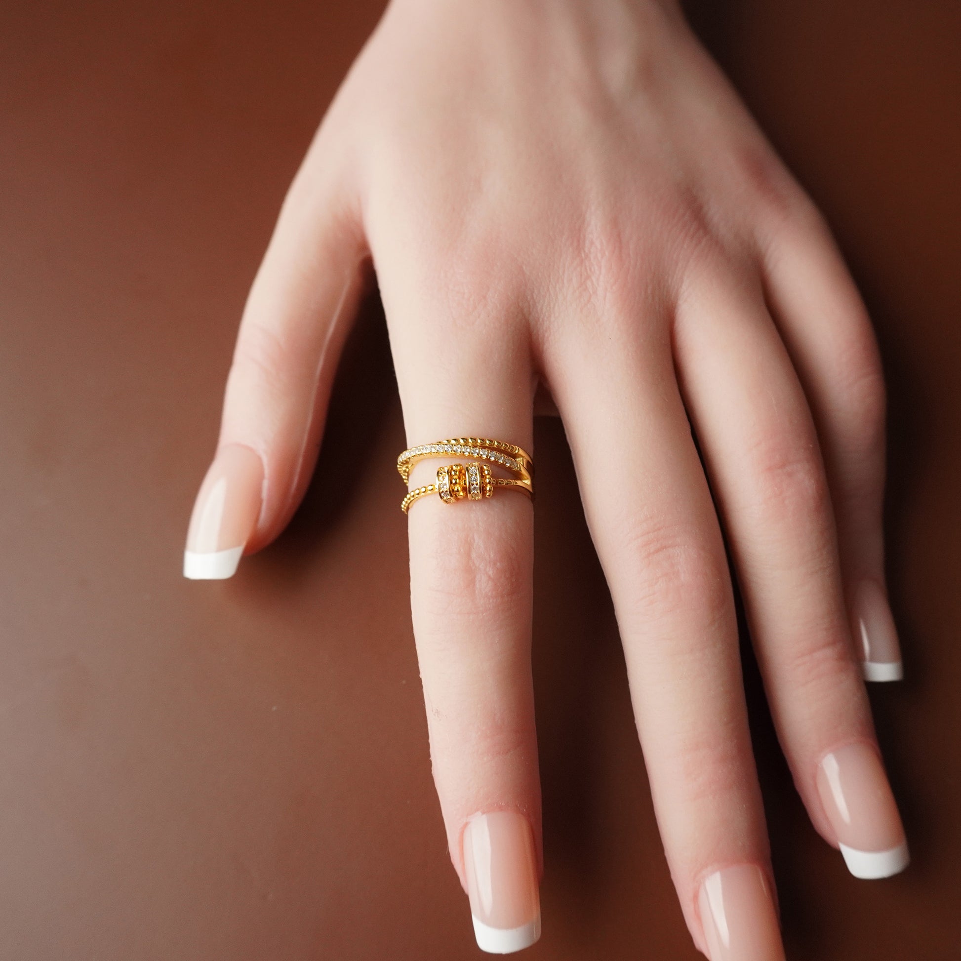 To My Grand Daughter - Tri Band Infinity Fidget Ring