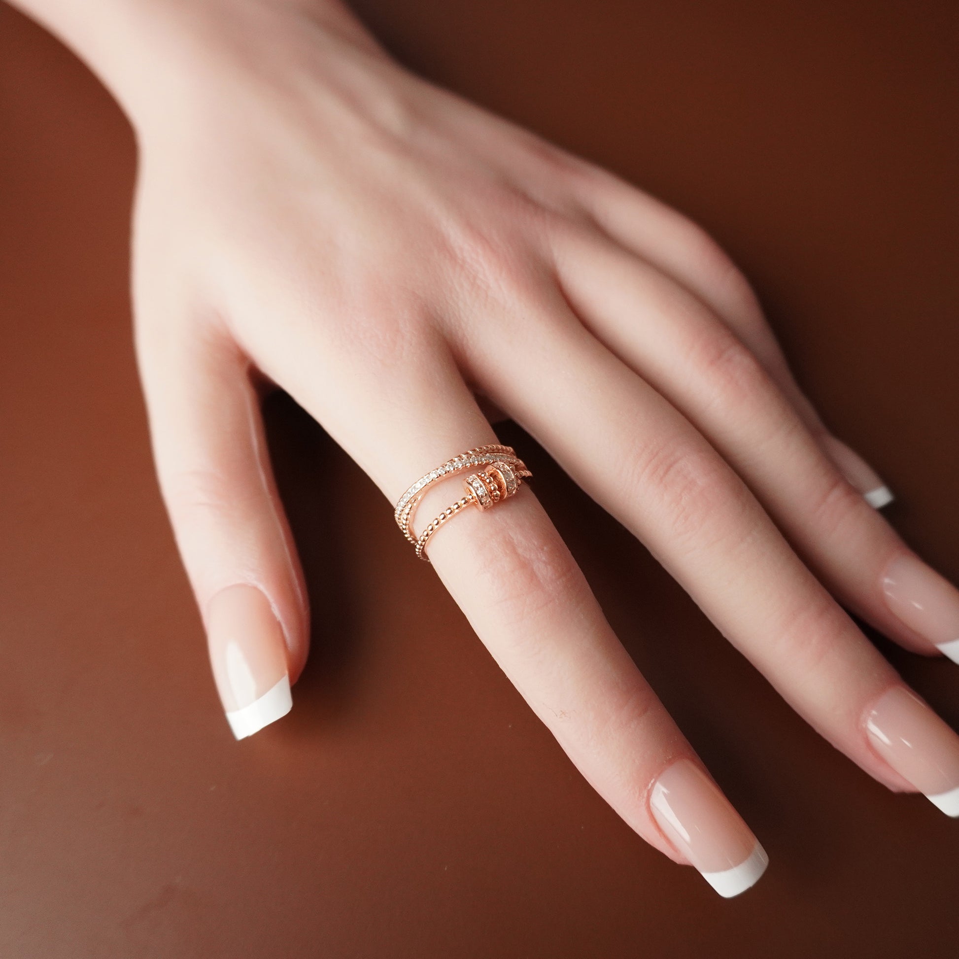 To My Grand Daughter - Tri Band Infinity Fidget Ring