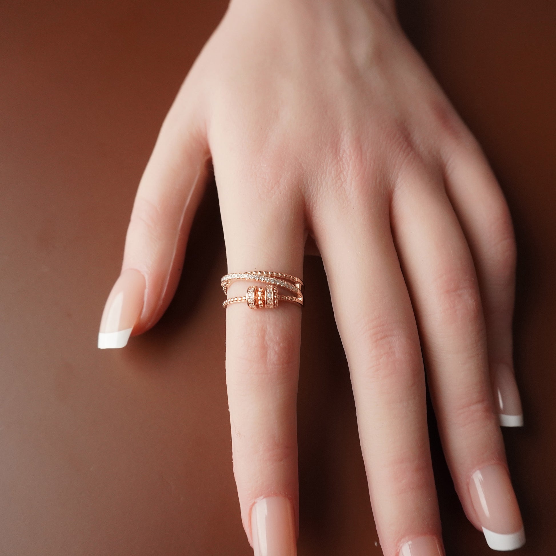 To My Grand Daughter - Tri Band Infinity Fidget Ring