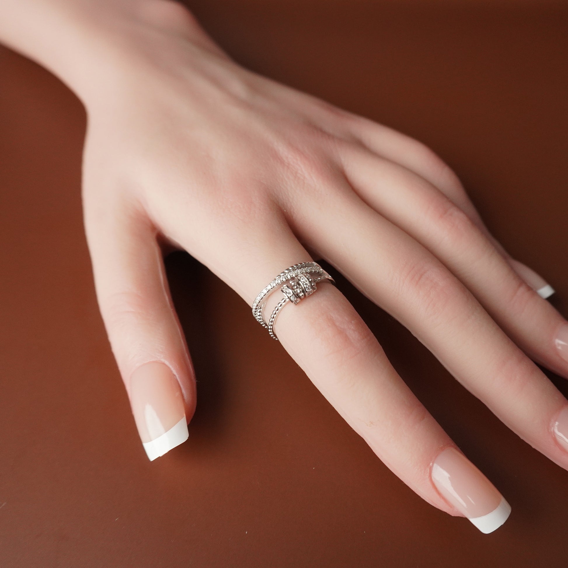 To My Grand Daughter - Tri Band Infinity Fidget Ring