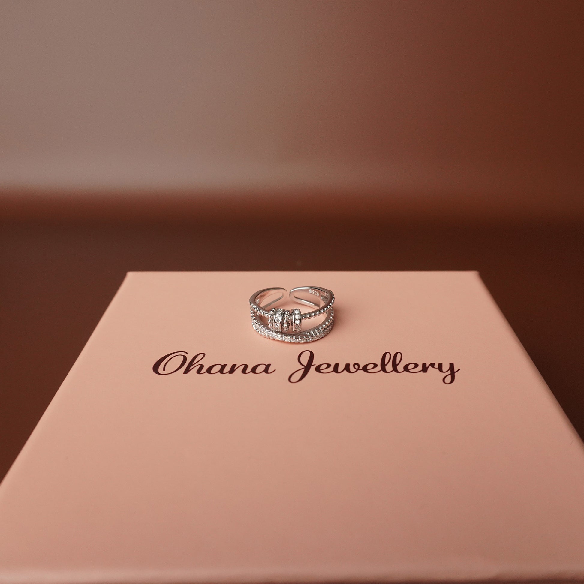 To My Grand Daughter - Tri Band Infinity Fidget Ring