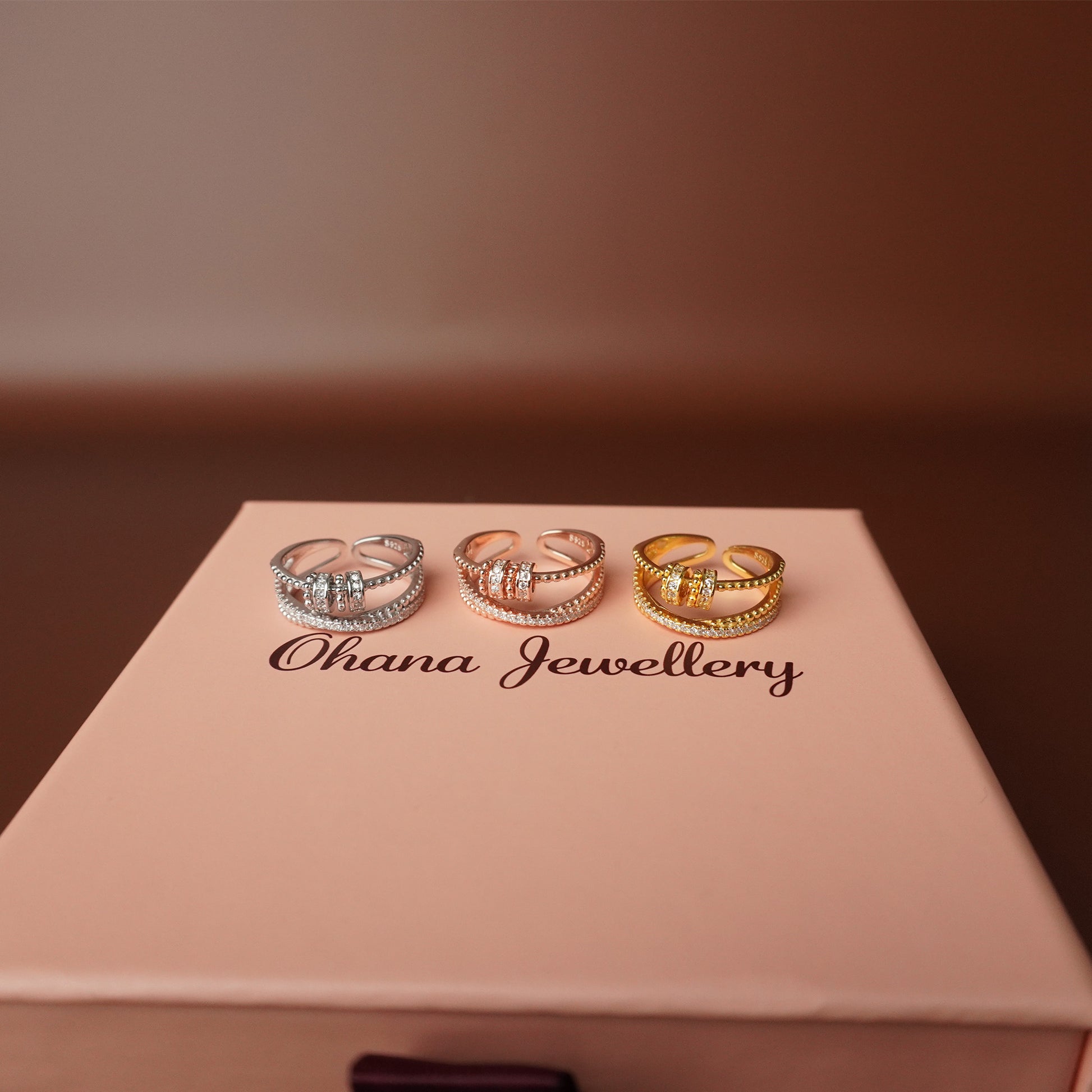 To My Grand Daughter - Tri Band Infinity Fidget Ring