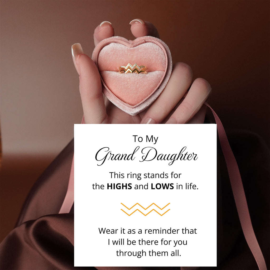 To My Grand Daughter - The Highs And Lows Of Life Ring