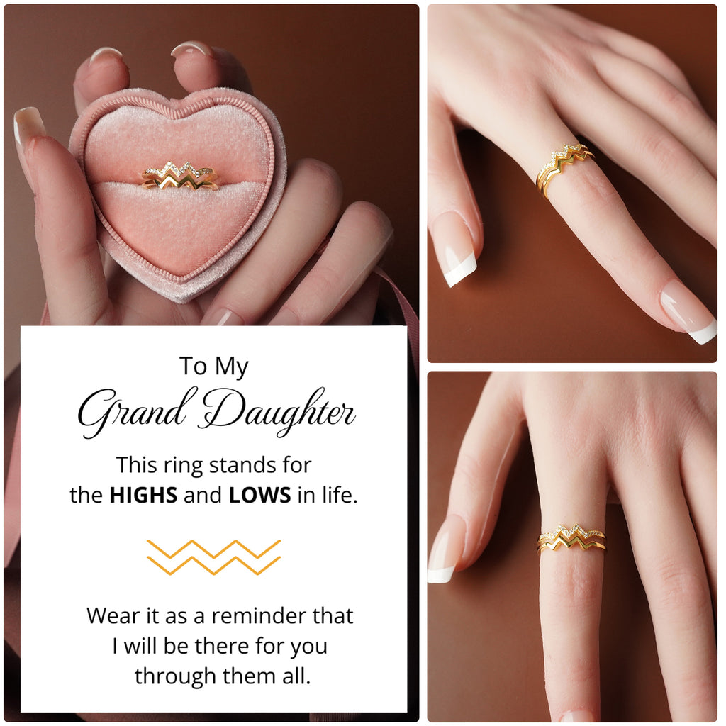 To My Grand Daughter - The Highs And Lows Of Life Ring
