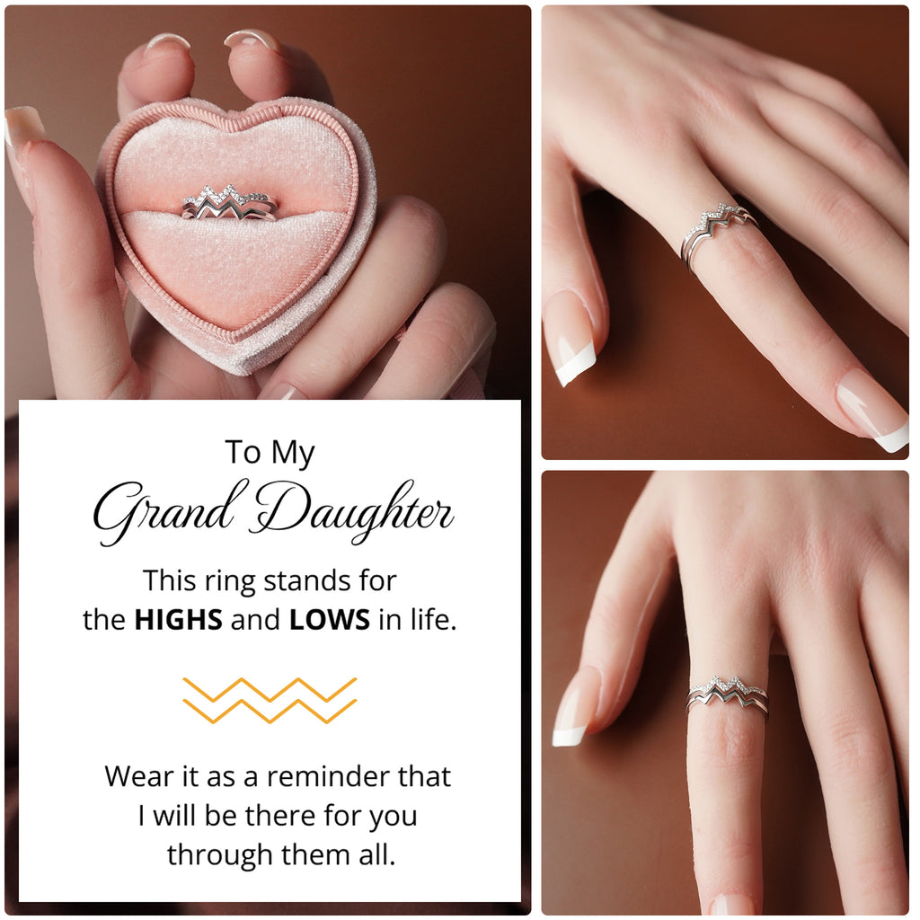 To My Grand Daughter - The Highs And Lows Of Life Ring