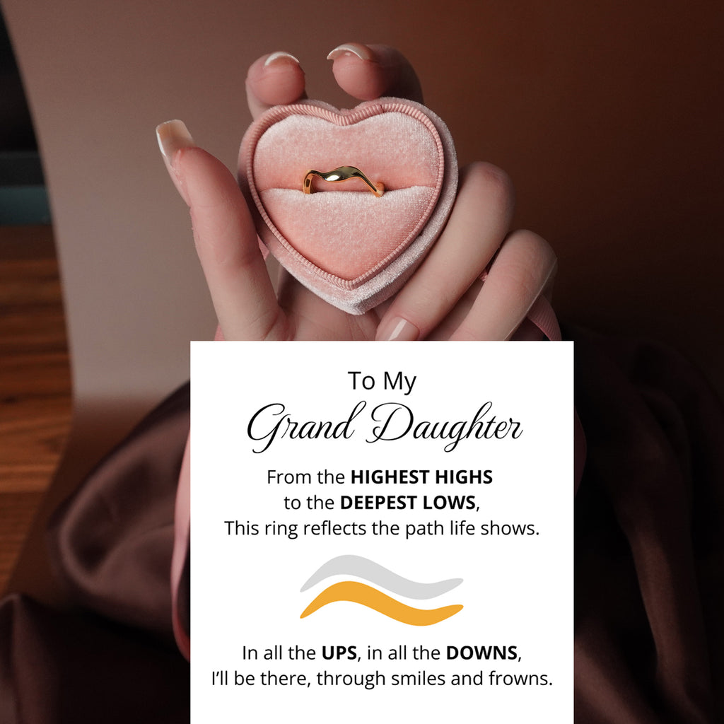 To My Grand Daughter - Waves Highest Highs and Lowest Lows Ring