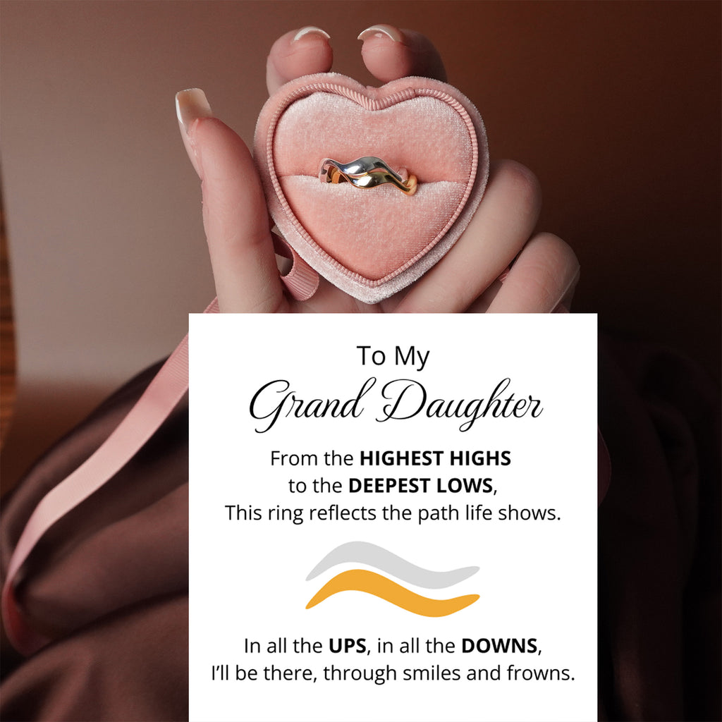 To My Grand Daughter - Waves Highest Highs and Lowest Lows Ring