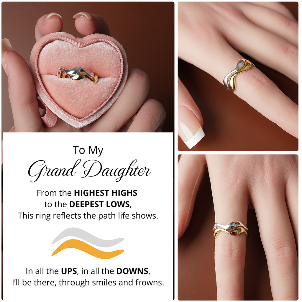 To My Grand Daughter - Waves Highest Highs and Lowest Lows Ring
