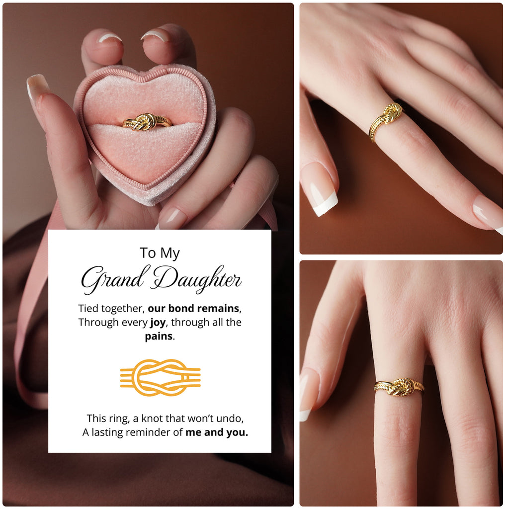 To My Grand Daughter - Eternal Bond Simple Hand Knot Ring