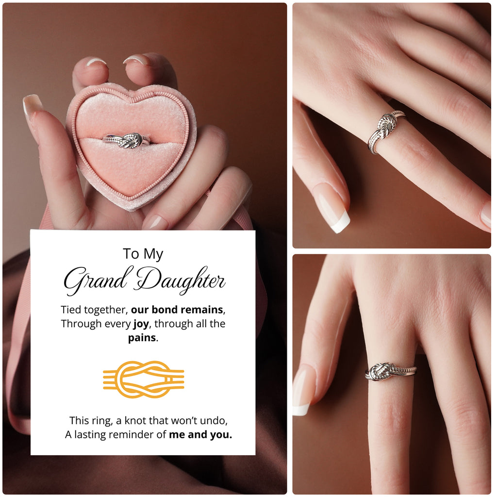 To My Grand Daughter - Eternal Bond Simple Hand Knot Ring