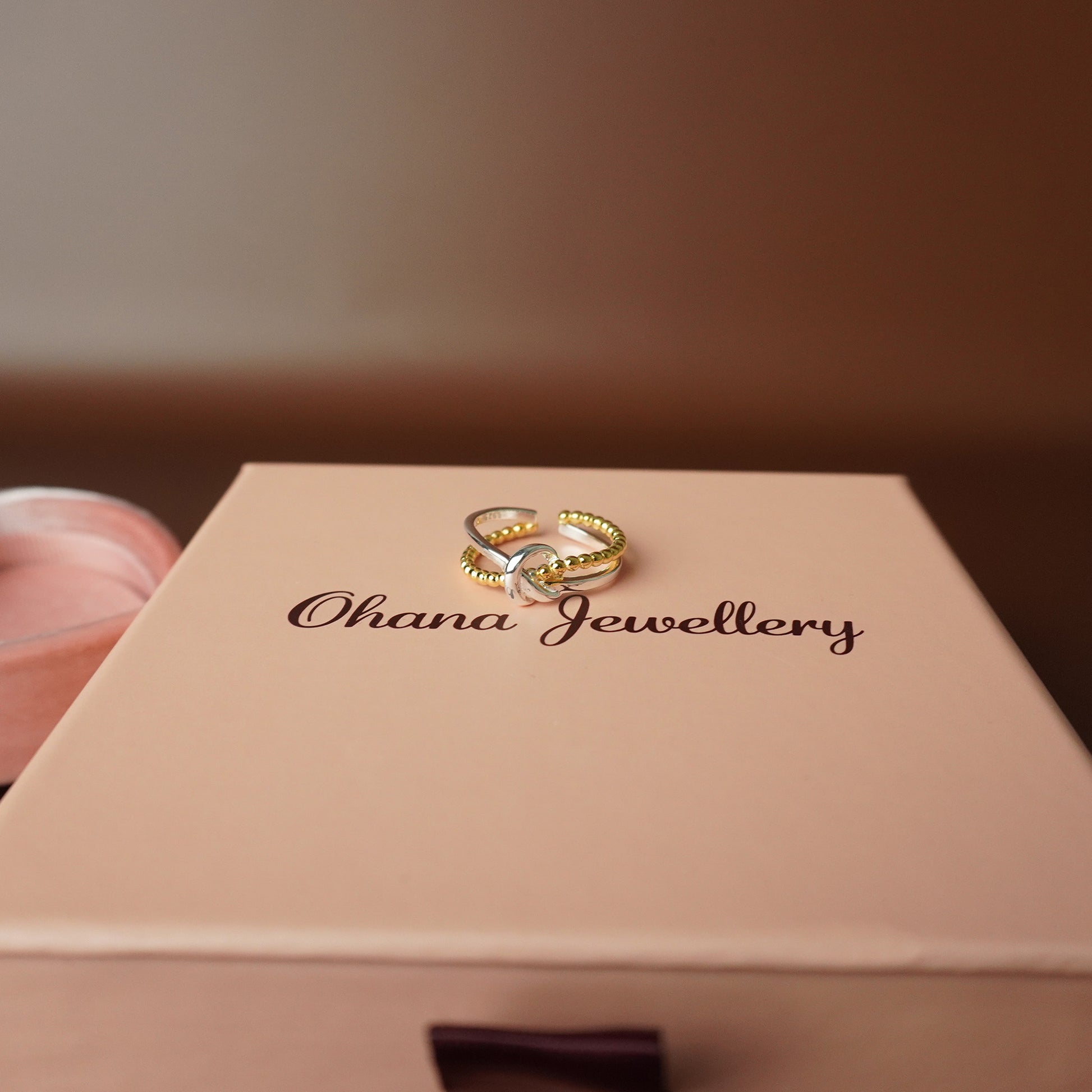To My Grand Daughter - The Knot That Ties Us Together - Ring in Gold and Silver