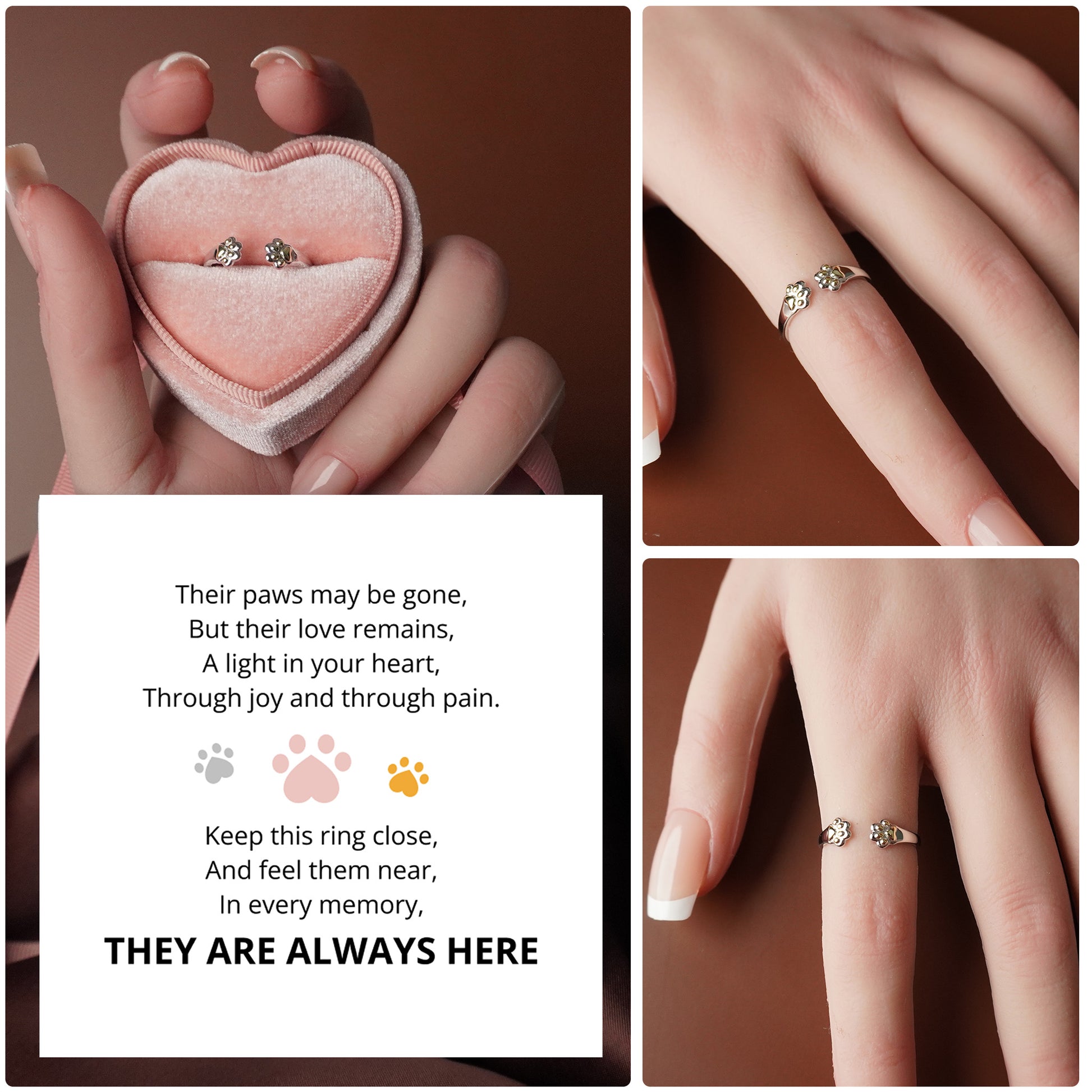 Eternal Paw Hug Ring
