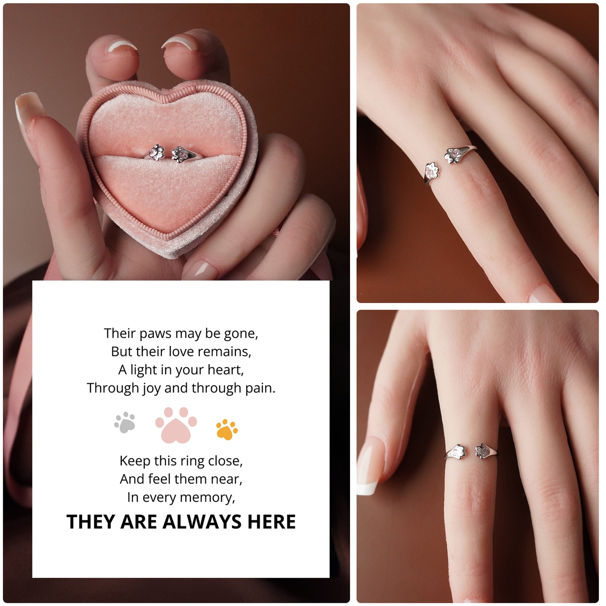 Eternal Paw Hug Ring