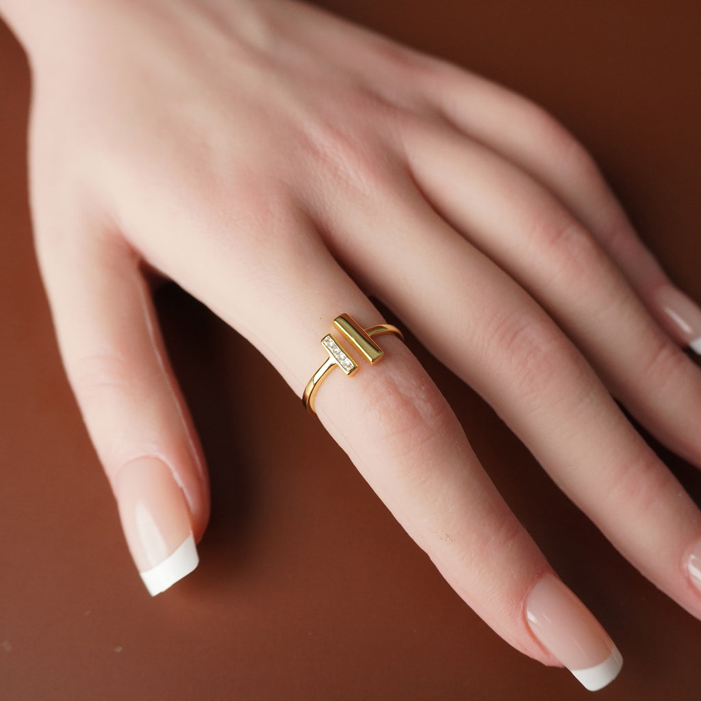 To My Grand Daughter - Through Thick and Thin Ring With Zirconia Stones