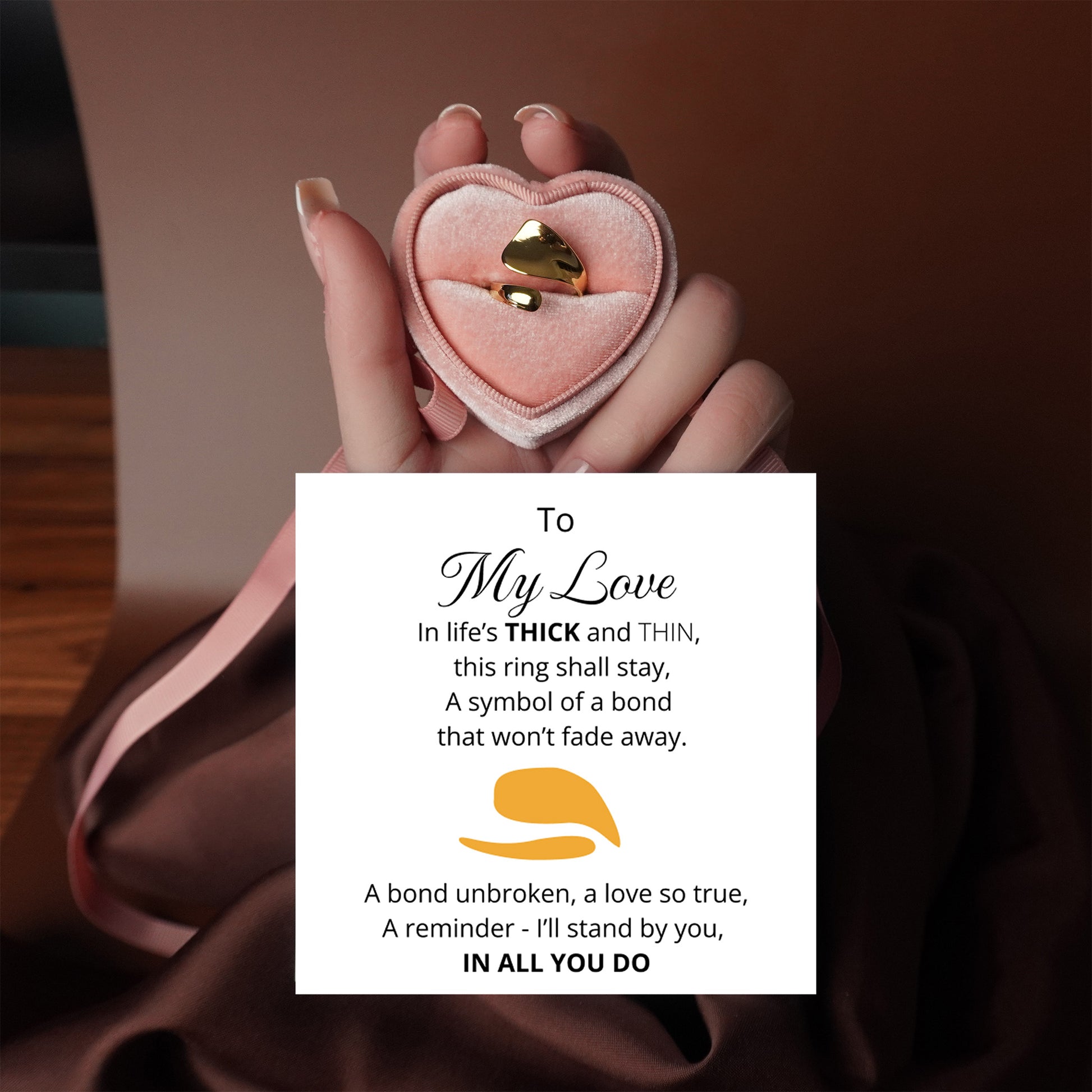 To My Love - Unbroken Bond - Through Thick and Thin Chunky Ring