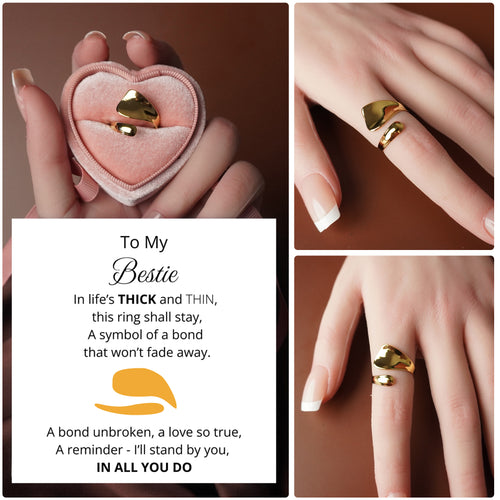 To My Best Friend - Unbroken Bond - Through Thick and Thin Chunky Ring